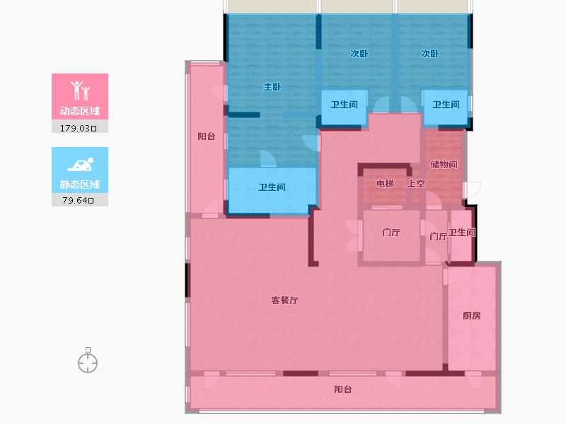 四川省-成都市-武侯金茂府-232.45-户型库-动静分区