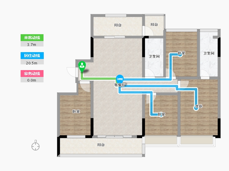 贵州省-安顺市-万银宝郡-101.21-户型库-动静线