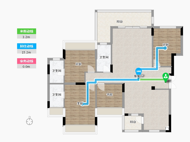 广西壮族自治区-桂林市-交投地产兴进漓江悦府-125.90-户型库-动静线