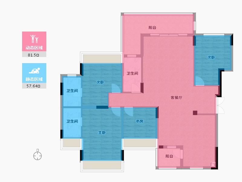 广西壮族自治区-桂林市-交投地产兴进漓江悦府-125.90-户型库-动静分区