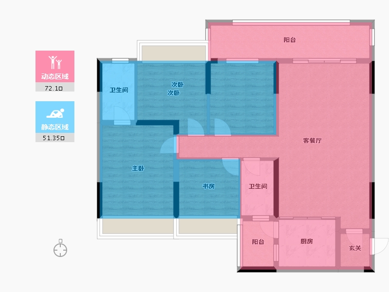 广西壮族自治区-桂林市-交投地产兴进漓江悦府-110.48-户型库-动静分区