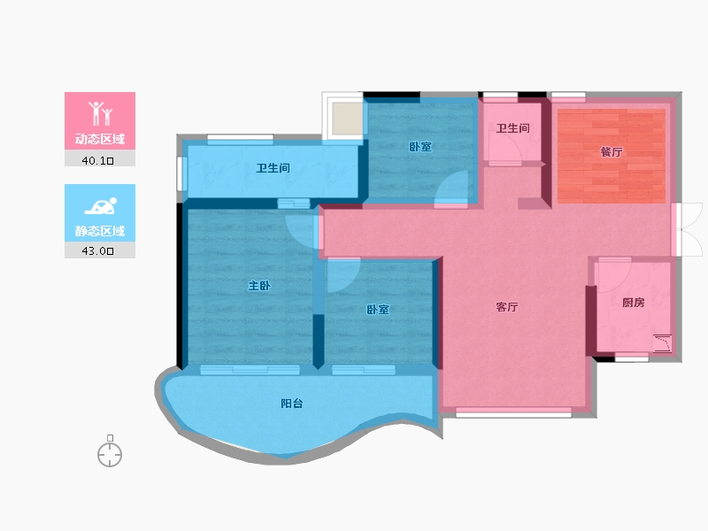 四川省-南充市-信智城-73.28-户型库-动静分区