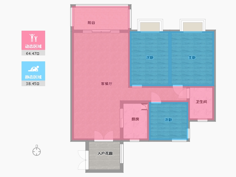 贵州省-贵阳市-泰和广场-97.79-户型库-动静分区