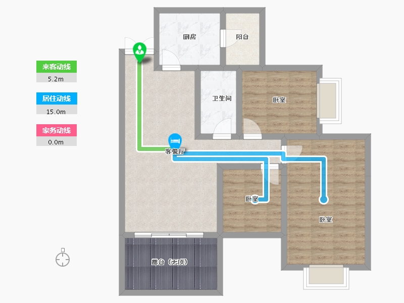 贵州省-安顺市-凯旋公园里-88.85-户型库-动静线