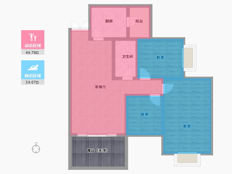 贵州省-安顺市-凯旋公园里-88.85-户型库-动静分区