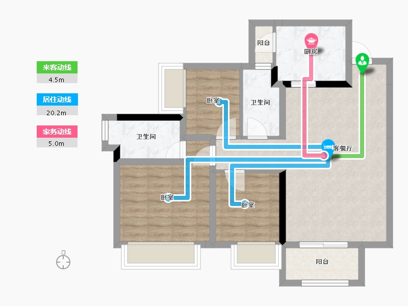 四川省-成都市-招商 中央华城-71.86-户型库-动静线