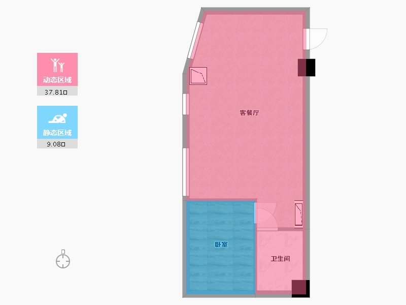 四川省-成都市-佳兆业天悦-41.85-户型库-动静分区