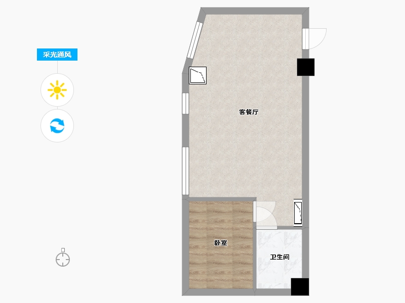 四川省-成都市-佳兆业天悦-41.85-户型库-采光通风