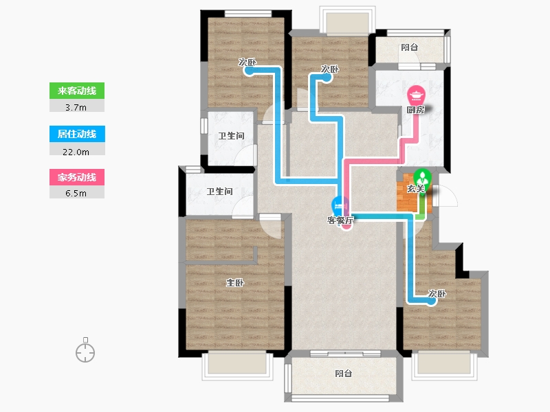 四川省-成都市-新城金樾华府-103.93-户型库-动静线