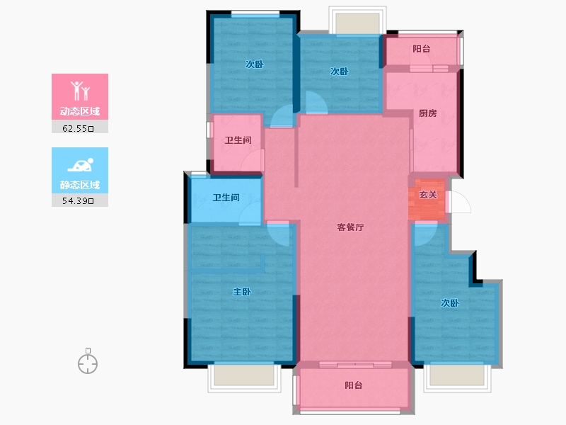 四川省-成都市-新城金樾华府-103.93-户型库-动静分区