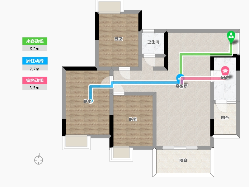 四川省-眉山市-家园佳居国际印象-87.97-户型库-动静线