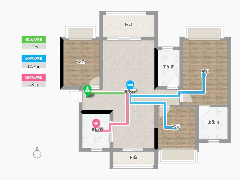 贵州省-遵义市-东都遵南首府-86.04-户型库-动静线