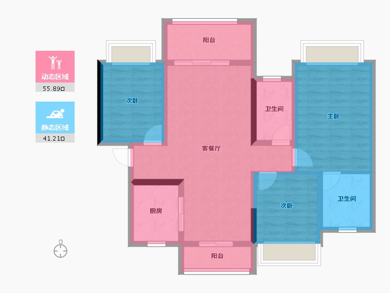 贵州省-遵义市-东都遵南首府-86.04-户型库-动静分区