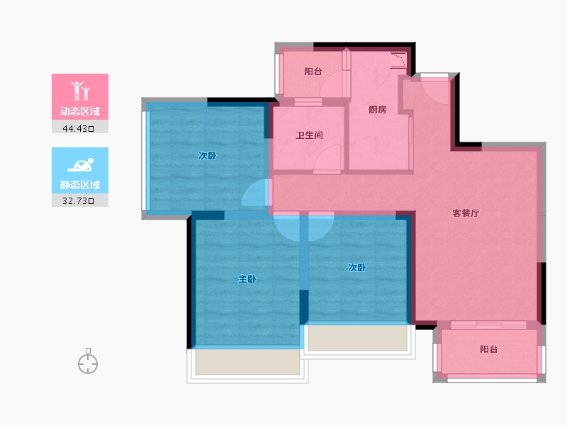 四川省-成都市-奥园玖俪湾-67.56-户型库-动静分区