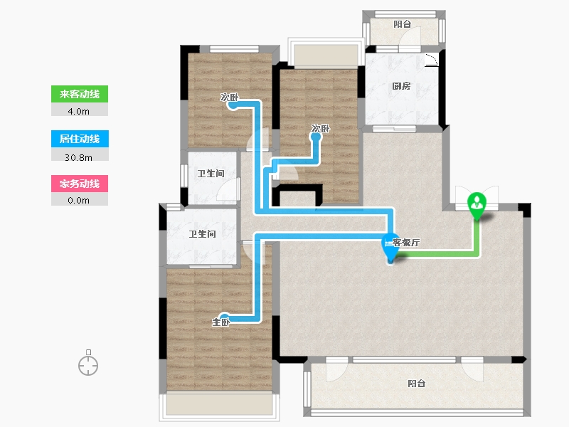 四川省-成都市-武侯金茂府-123.91-户型库-动静线