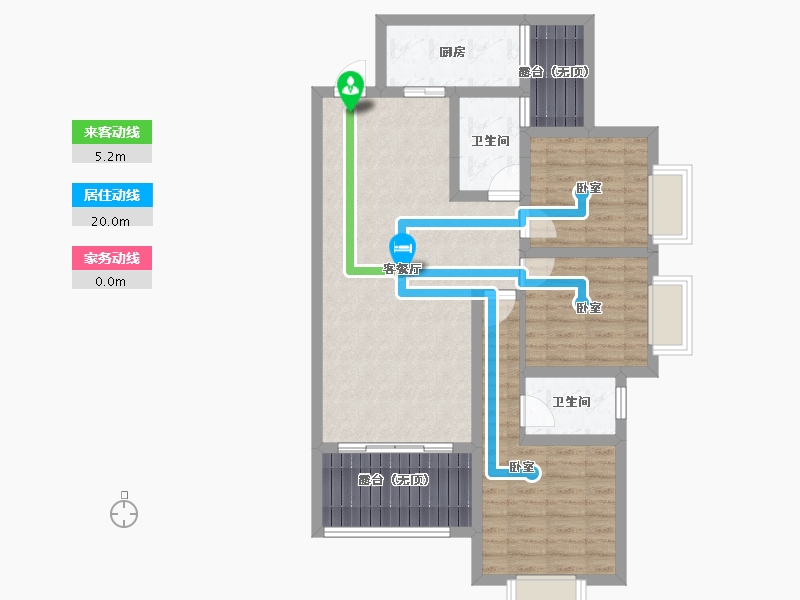 贵州省-安顺市-凯旋公园里-89.41-户型库-动静线