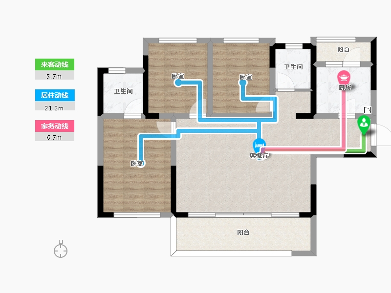 四川省-成都市-融创九天一城-91.83-户型库-动静线