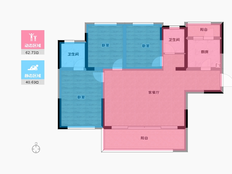 四川省-成都市-融创九天一城-91.83-户型库-动静分区