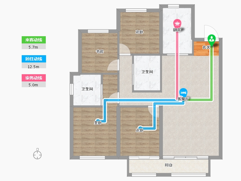 河北省-石家庄市-新兴城-95.88-户型库-动静线