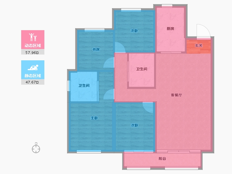 河北省-石家庄市-新兴城-95.88-户型库-动静分区