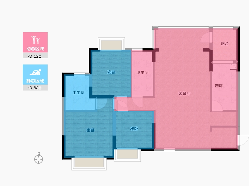 贵州省-贵阳市-贵阳恒大未来城-105.40-户型库-动静分区