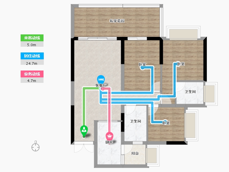 贵州省-贵阳市-益华湖湾-93.19-户型库-动静线