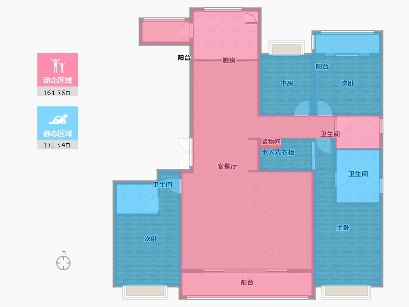 上海-上海市-瑞虹新城天悦郡庭-272.01-户型库-动静分区