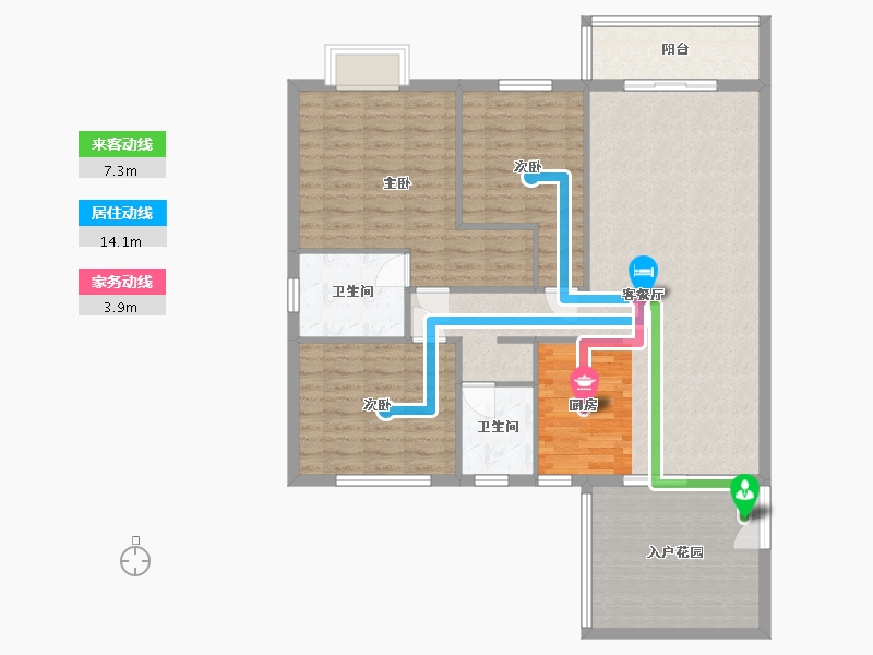 贵州省-贵阳市-城南枫竹苑熙苑-114.26-户型库-动静线