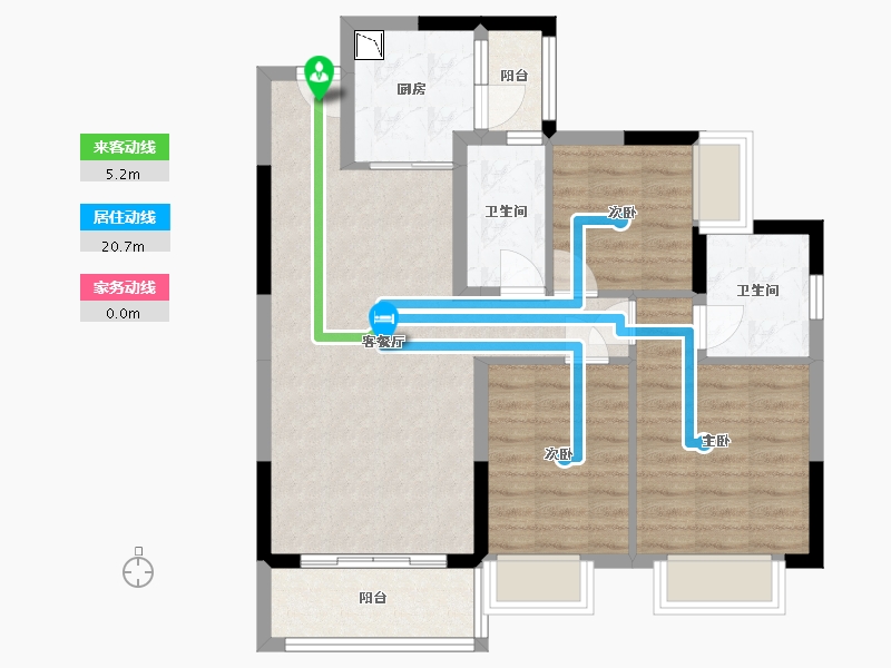 贵州省-贵阳市-贵阳恒大文化旅游城-77.00-户型库-动静线