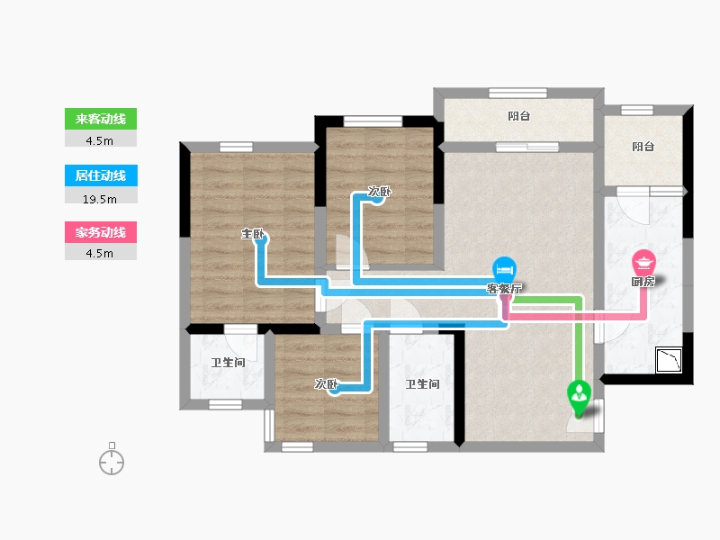 四川省-宜宾市-远达第一城-76.02-户型库-动静线