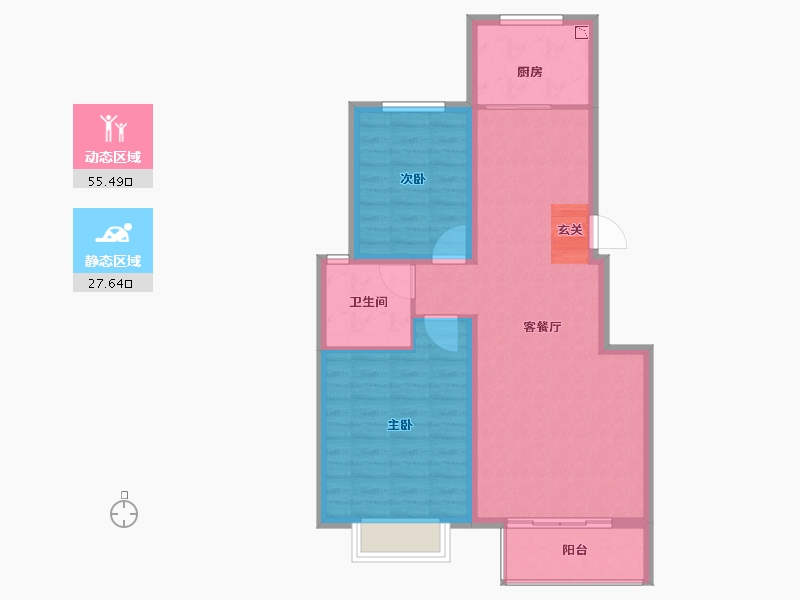 河北省-石家庄市-智慧健康城-75.00-户型库-动静分区