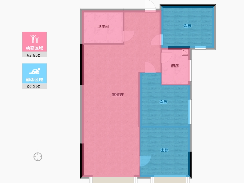 贵州省-贵阳市-祥源馨月港-90.97-户型库-动静分区