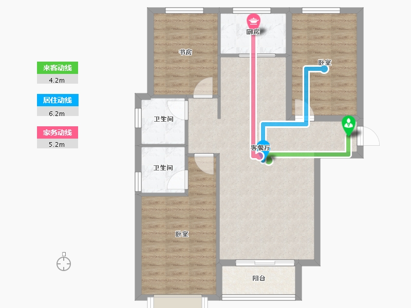 河北省-石家庄市-春熙雅园-84.13-户型库-动静线