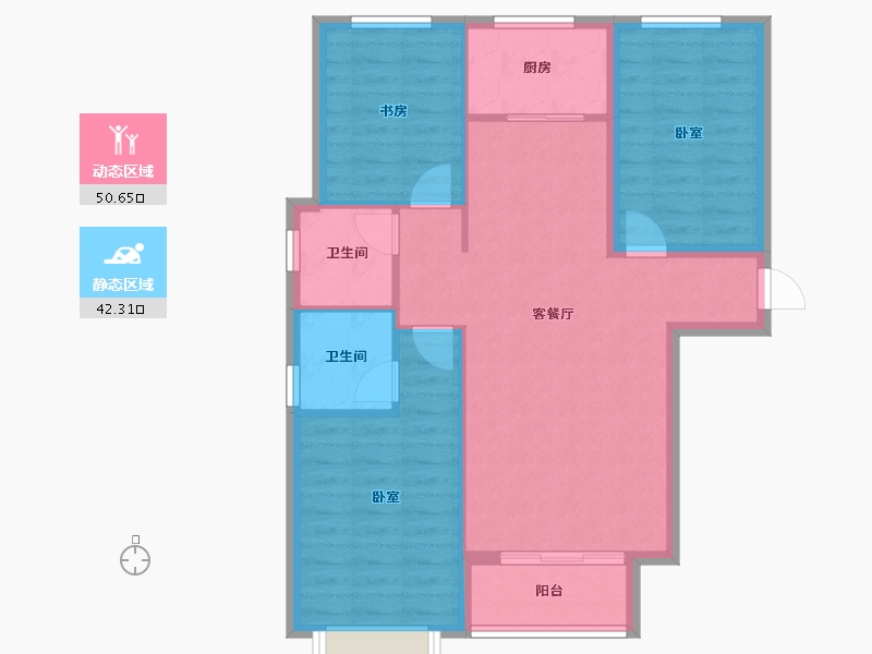 河北省-石家庄市-春熙雅园-84.13-户型库-动静分区