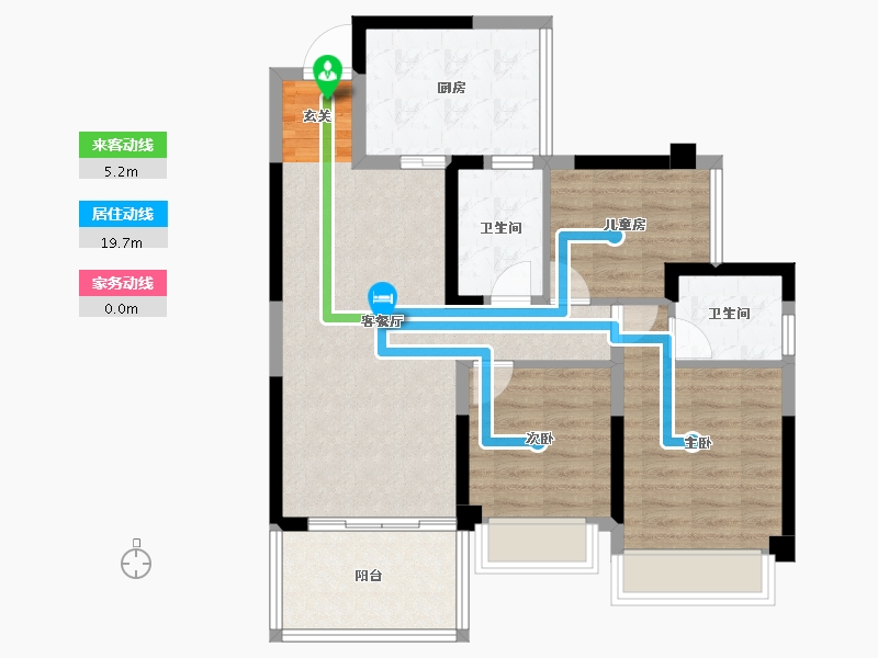 四川省-成都市-绿洲国际金座-78.57-户型库-动静线