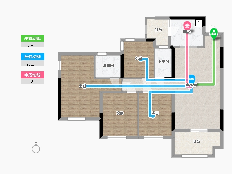 四川省-宜宾市-邦泰·白沙鹭岛（西区）-108.99-户型库-动静线