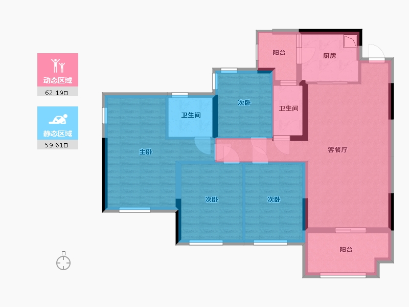 四川省-宜宾市-邦泰·白沙鹭岛（西区）-108.99-户型库-动静分区