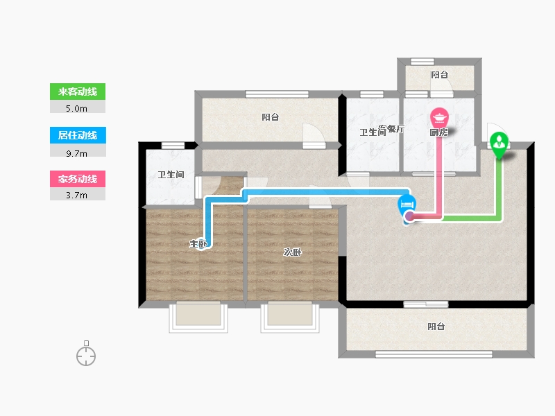 四川省-宜宾市-碧桂园·时代之光-90.49-户型库-动静线