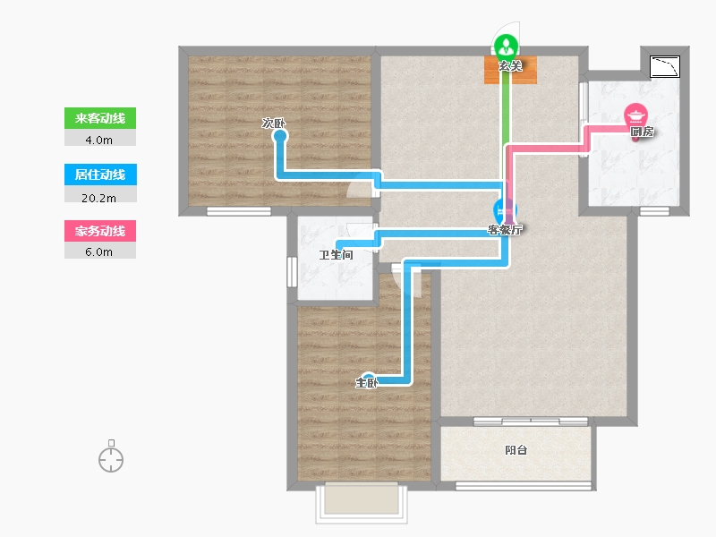 河北省-石家庄市-智慧健康城-101.00-户型库-动静线