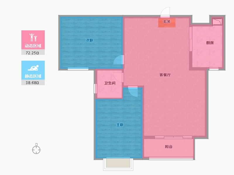 河北省-石家庄市-智慧健康城-101.00-户型库-动静分区