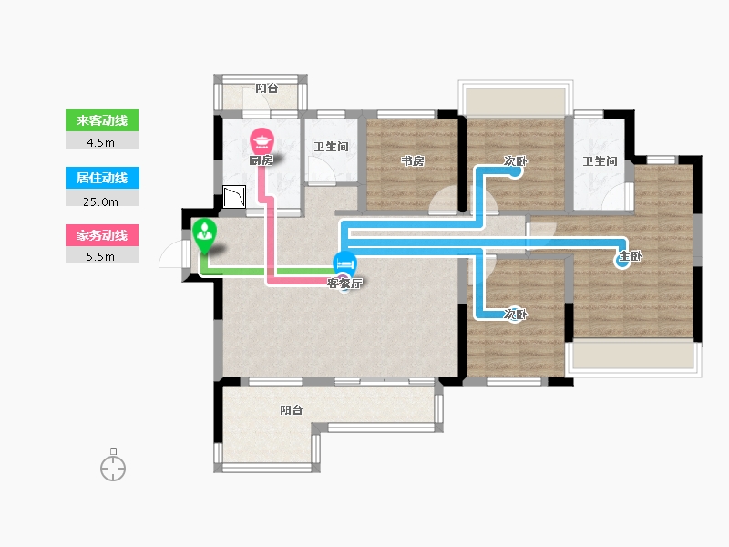 四川省-成都市-奥园玖俪湾-95.44-户型库-动静线