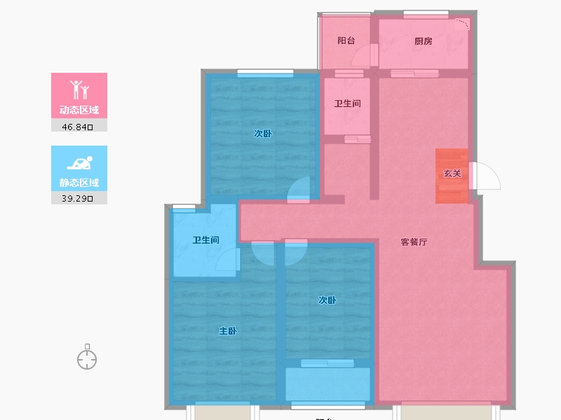 河北省-石家庄市-智慧健康城-75.00-户型库-动静分区