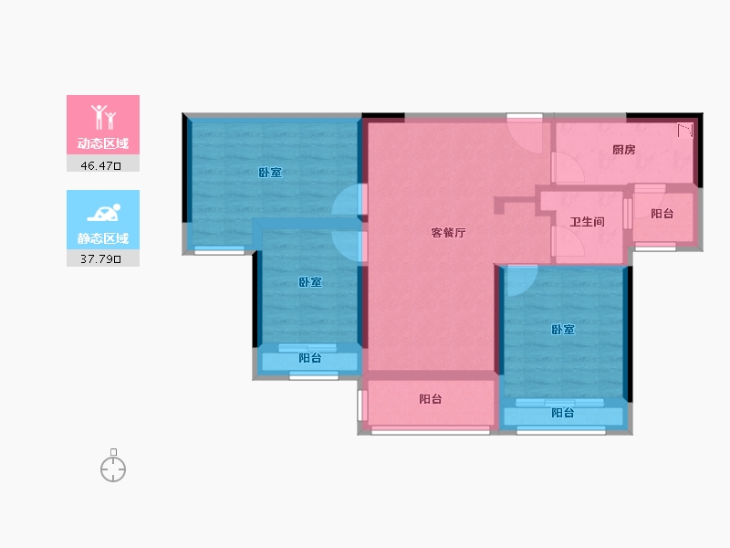 四川省-成都市-朗诗未来著-73.69-户型库-动静分区