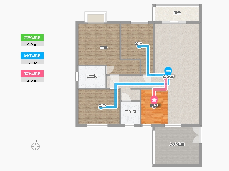 贵州省-贵阳市-城南枫竹苑熙苑-114.24-户型库-动静线