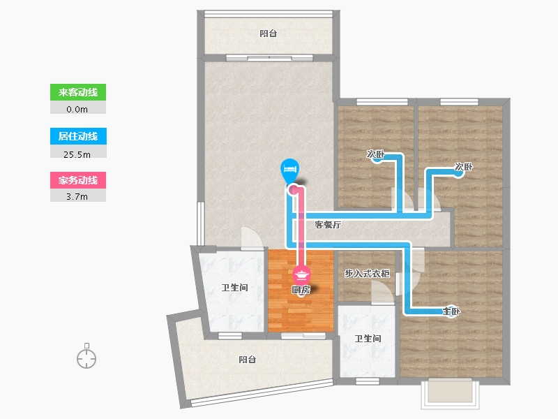 贵州省-贵阳市-城南枫竹苑熙苑-106.56-户型库-动静线