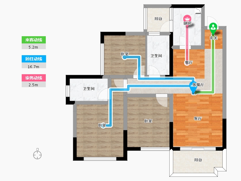 四川省-成都市-隆腾凌云府-83.59-户型库-动静线