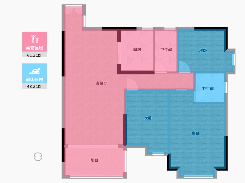 贵州省-贵阳市-鸿基君临天下三期-99.62-户型库-动静分区