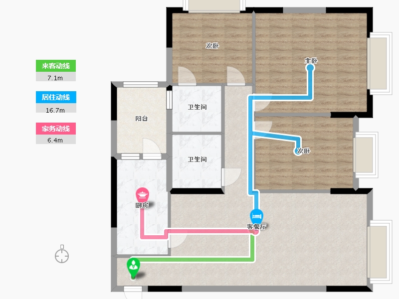 贵州省-贵阳市-祥源馨月港-111.90-户型库-动静线