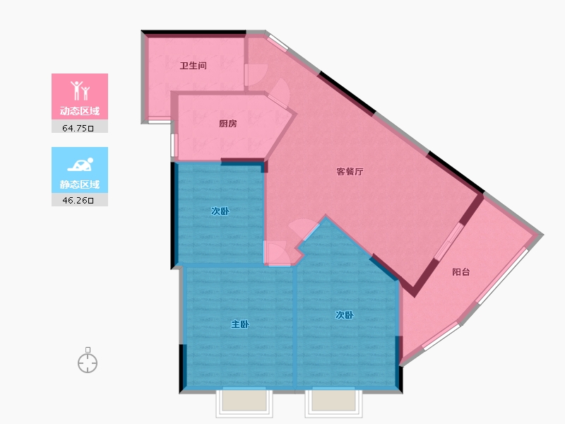 贵州省-贵阳市-祥源馨月港-101.00-户型库-动静分区