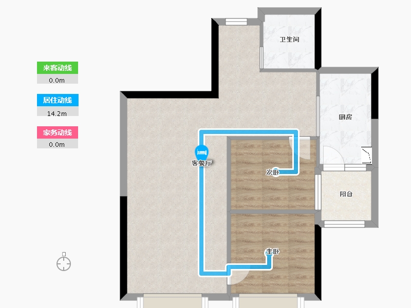 贵州省-贵阳市-祥源馨月港-69.76-户型库-动静线